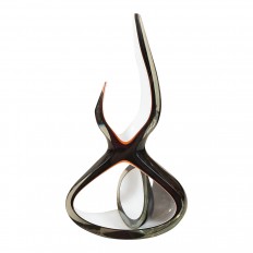 Black and white Murano glass abstract sculpture